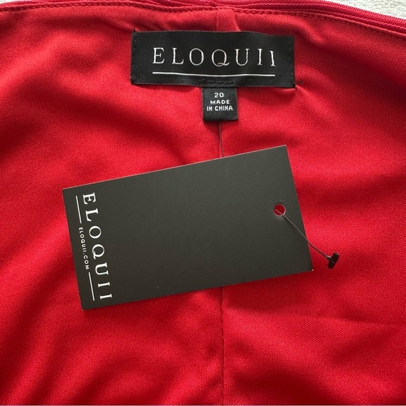 Eloquii Plus Size Red Spaghetti Strap Dress - Picture 6 of 8